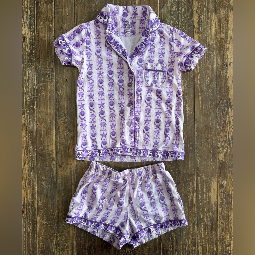 (Pink Palm Puff) Pajamas - Women's XXS - Picture 2 of 8